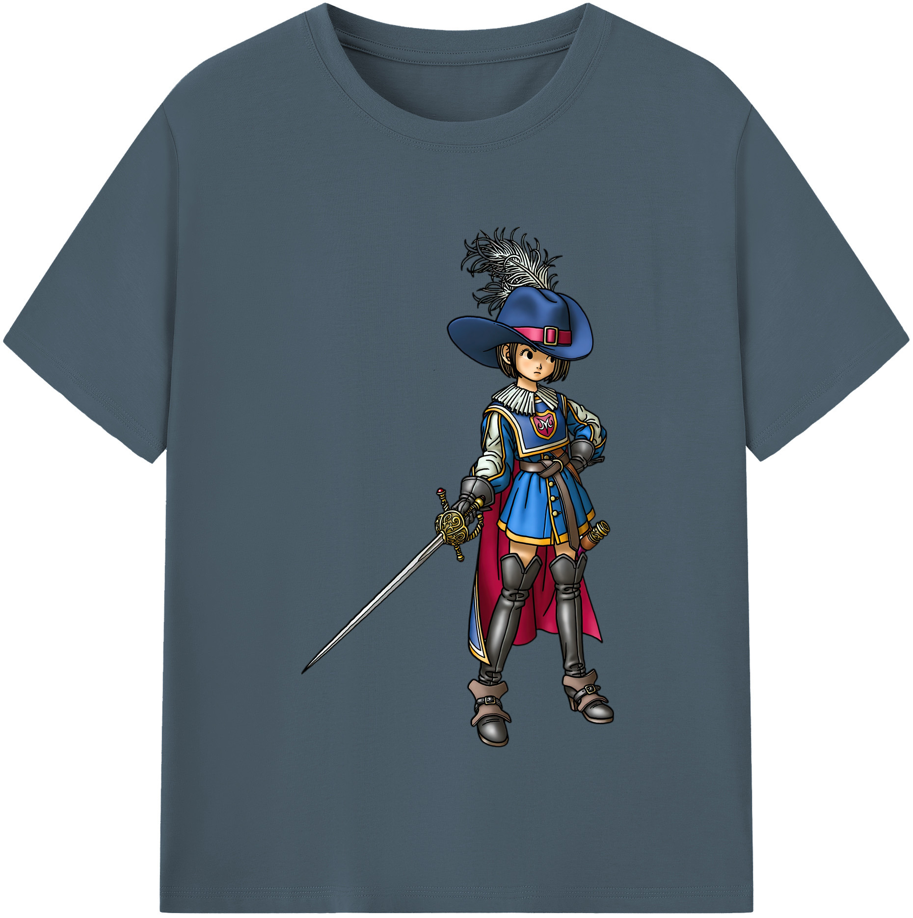 （画像用） ドラゴンクエスト Doragon Kuesuto Dragon Quest 綿100％半袖Tシャツ（フロントプリント）